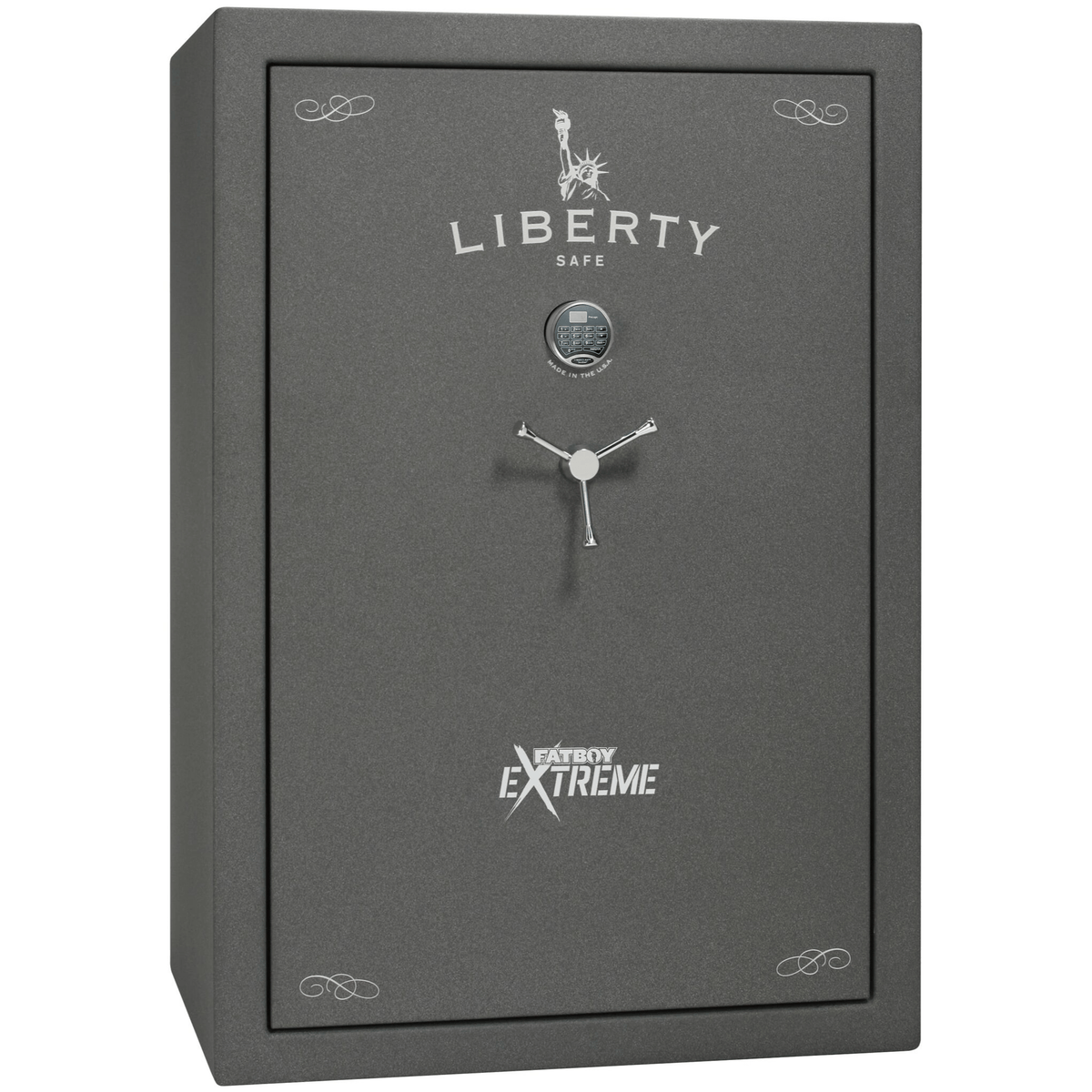 Fatboy Series | 64XT | Level 5 Security | 110 Minute Fire Protection | Dimensions: 60.5&quot;(H) x 42&quot;(W) x 27.5&quot;(D) | Up to 60 Long Guns | Granite Textured | Electronic Lock
