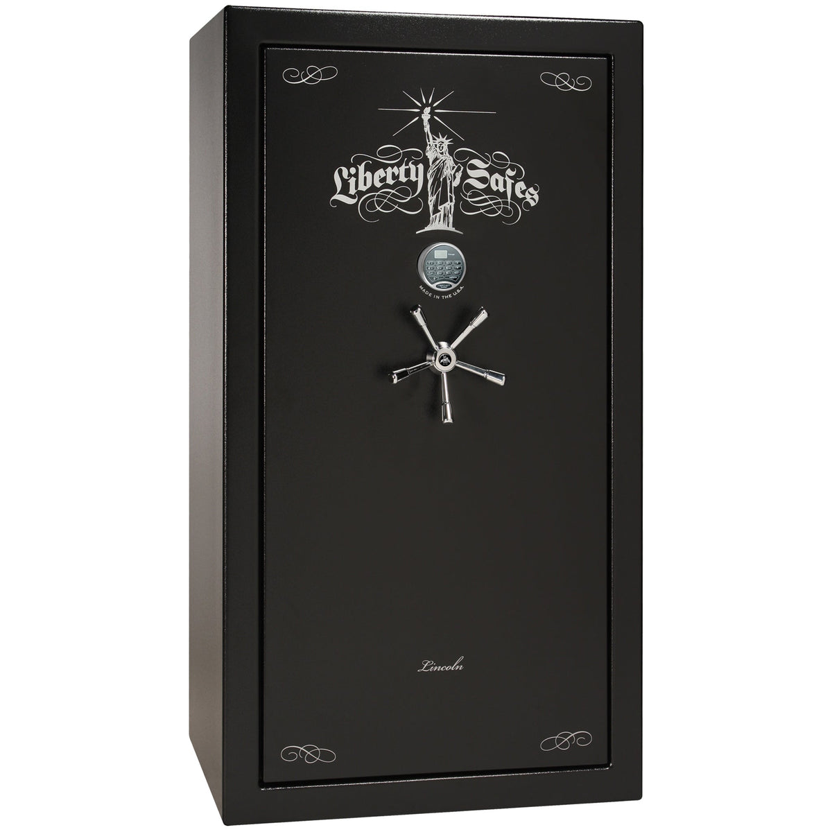 Lincoln Series | Level 7 Security | 2 Hour Fire Protection | 40 | Dimensions: 66.5&quot;(H) x 36&quot;(W) x 27.5”(D*) | Textured Black | Electronic Lock - Closed