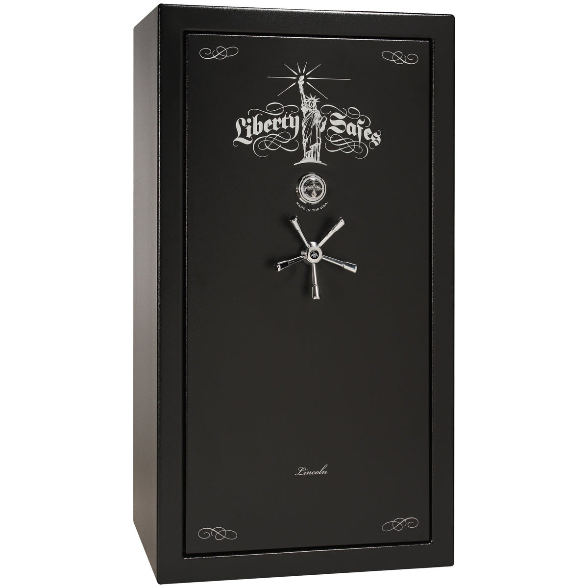 Lincoln Series | Level 7 Security | 2 Hour Fire Protection | 40 | Dimensions: 66.5&quot;(H) x 36&quot;(W) x 27.5”(D*) | Textured Black | Mechanical Lock - Closed