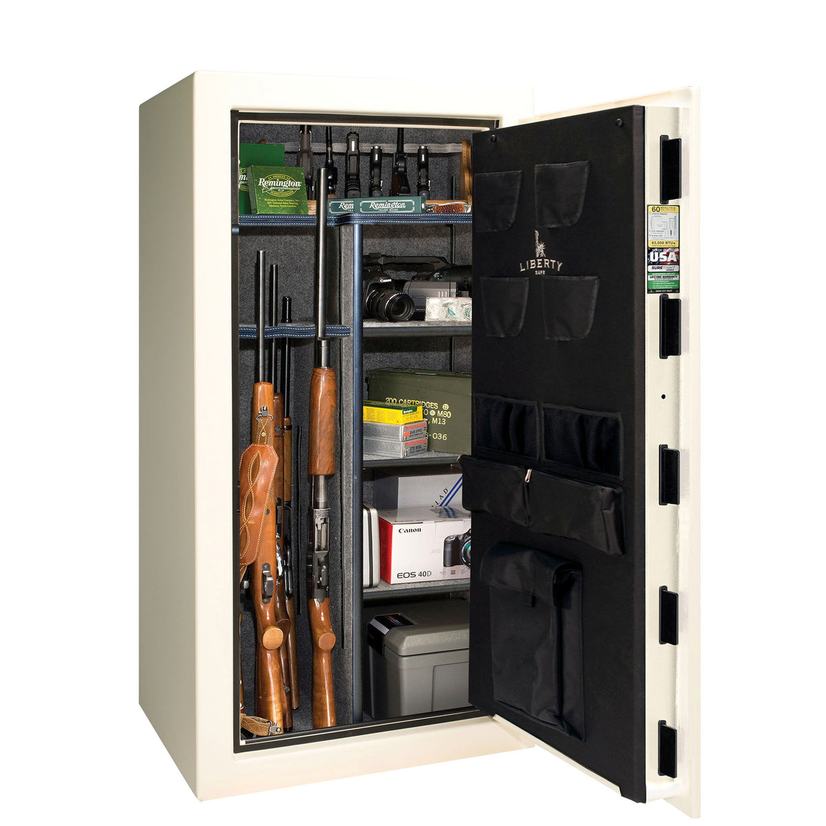 USA Series | Level 3 Security | 60 Minute Fire Rating | 30 | Dimensions: 60.5&quot;(H) x 30&quot;(W) x 22&quot;(D) | White Gloss | Electronic Lock - open