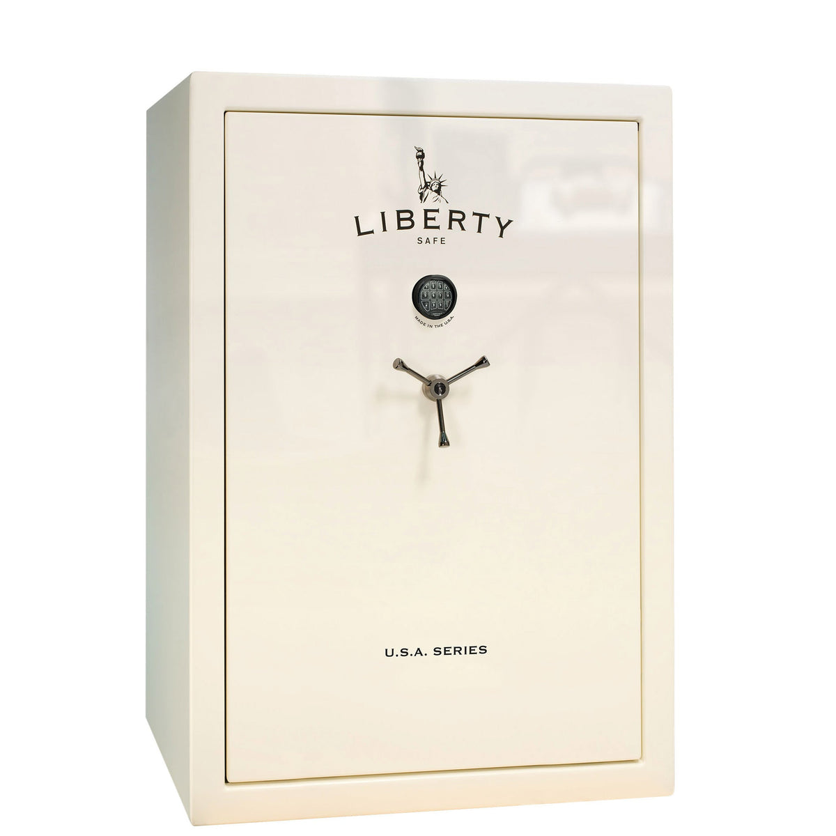 USA Series | Level 3 Security | 60 Minute Fire Rating | 48 | Dimensions: 60.5&quot;(H) x 42&quot;(W) x 22&quot;(D) | White Gloss | Electronic Lock - closed