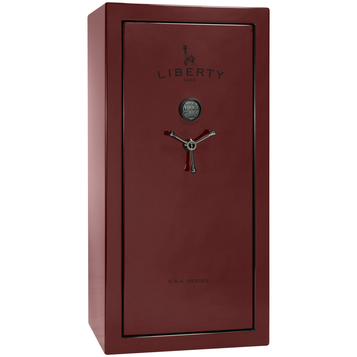 USA Series | Level 3 Security | 60 Minute Fire Rating | 30 | Dimensions: 60.5&quot;(H) x 30&quot;(W) x 22&quot;(D) | Burgundy Marble | Electronic Lock - Closed
