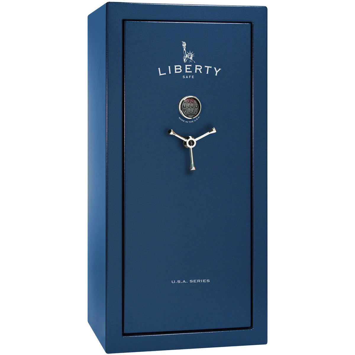 USA Series | Level 3 Security | 60 Minute Fire Rating | 30 | Dimensions: 60.5&quot;(H) x 30&quot;(W) x 22&quot;(D) | Blue Textured | Electronic Lock - Closed