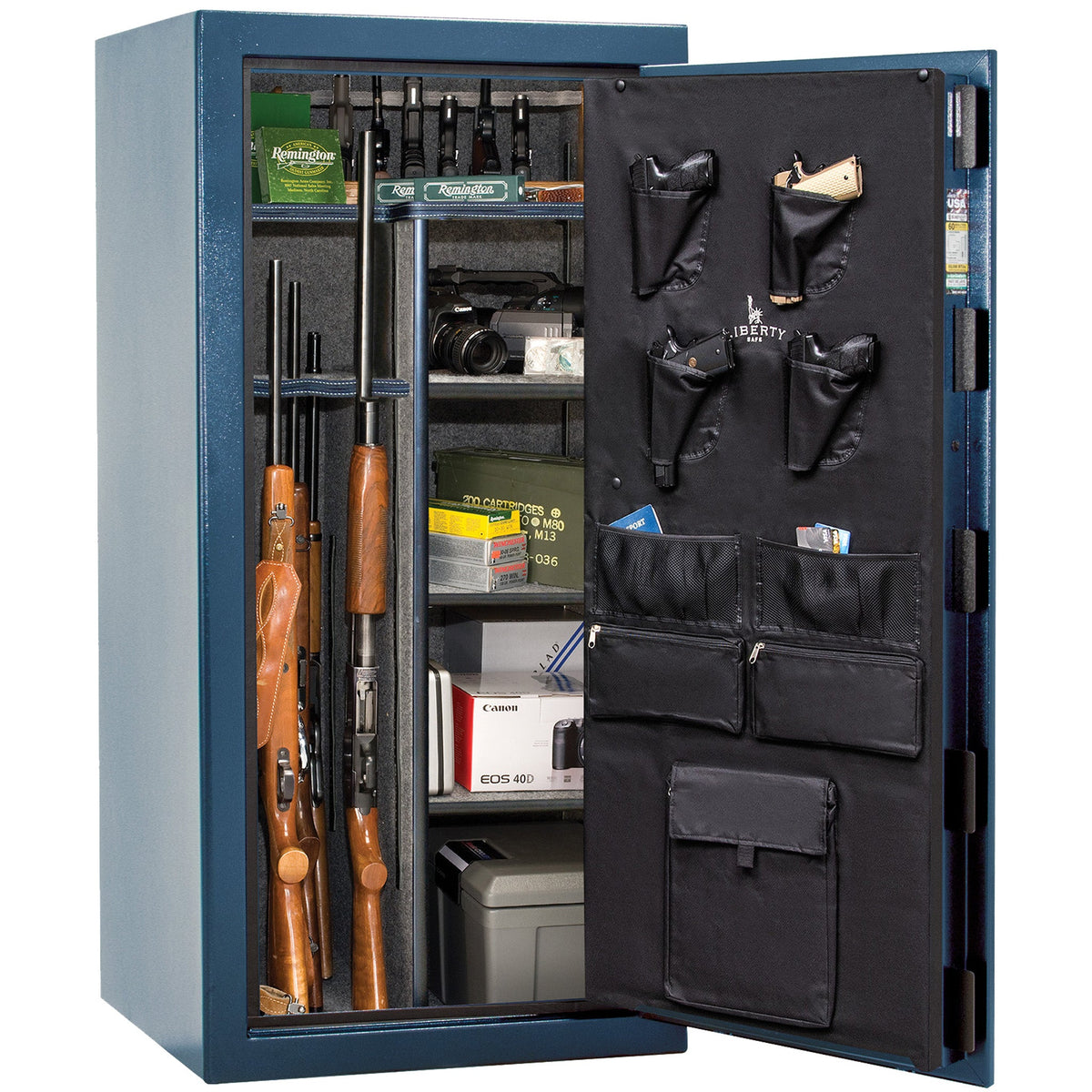 USA Series | Level 3 Security | 60 Minute Fire Rating | 30 | Dimensions: 60.5&quot;(H) x 30&quot;(W) x 22&quot;(D) | Blue Textured | Electronic Lock - Open